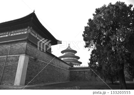 Historic landmark of Temple of Heaven, complex of imperial religious Confucian buildings in Beijing, China Historic landmark of Temple of Heaven, complex of imperial religious Confucian buildings in Beijing, China 133203555
