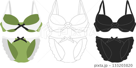 下着のイラストセット	 133203820