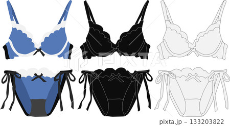 下着のイラストセット 下着のイラストセット 133203822
