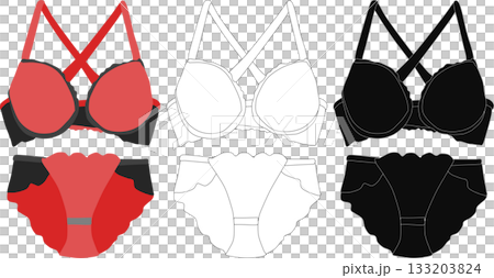 下着のイラストセット 下着のイラストセット 133203824