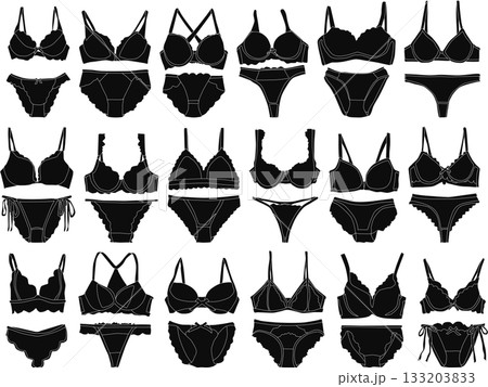下着のイラストセット 下着のイラストセット 133203833