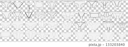 Underwear illustration set 133203840