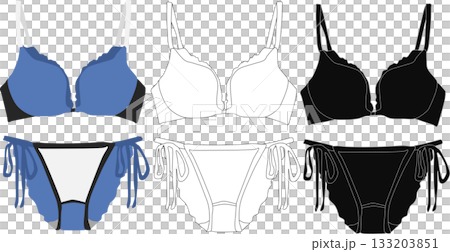 Underwear illustration set 133203851