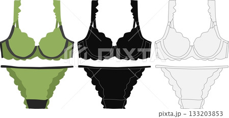 下着のイラストセット 下着のイラストセット 133203853