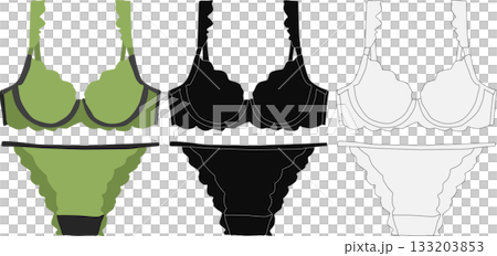 下着のイラストセット 下着のイラストセット 133203853