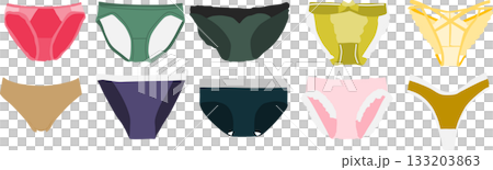 Underwear illustration set Underwear illustration set 133203863
