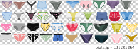 Underwear illustration set Underwear illustration set 133203864