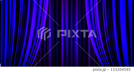 Opened blue theater curtains with drape bg for Broadway or circus performances Opened blue theater curtains with drape bg for Broadway or circus performances 133204585