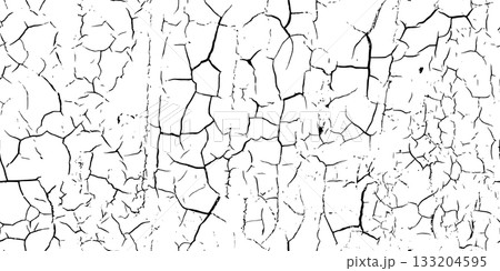 Black crackle texture as a seamless overlay pattern on white bg 133204595