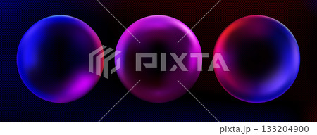 3D gradient spheres and abstract bubbles 133204900