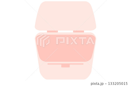 介護用の入れ歯ケースシンプルでかわいいピンクのイラスト 133205015