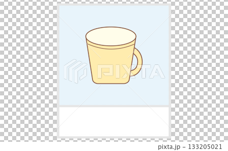 Simple and cute yellow cup illustration material Simple and cute yellow cup illustration material 133205021