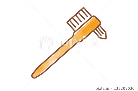 シンプルな歯ブラシの水彩手描きイラスト素材 133205030