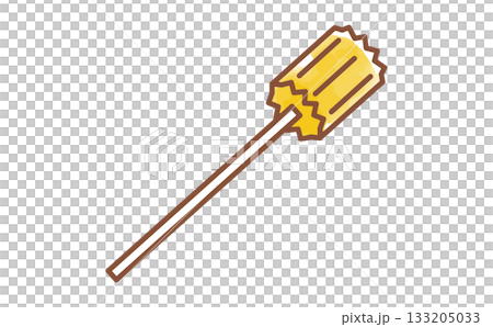 口腔ケア用スポンジブラシのかわいい介護用品の手描き水彩イラスト 133205033