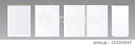Notebook pages with spiral ring binder 133205037