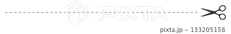 切り取り線 133205158