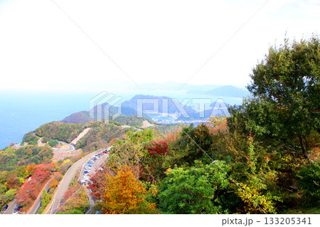 三方テラス　三方五湖レインボーライン　山頂公園　日本海　水月湖　日向湖　菅湖　久々子湖　若狭湾　 133205341