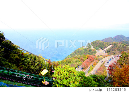 三方テラス　三方五湖レインボーライン　山頂公園　日本海　水月湖　日向湖　菅湖　久々子湖　若狭湾　 133205346
