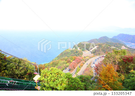 三方テラス　三方五湖レインボーライン　山頂公園　日本海　水月湖　日向湖　菅湖　久々子湖　若狭湾　 133205347