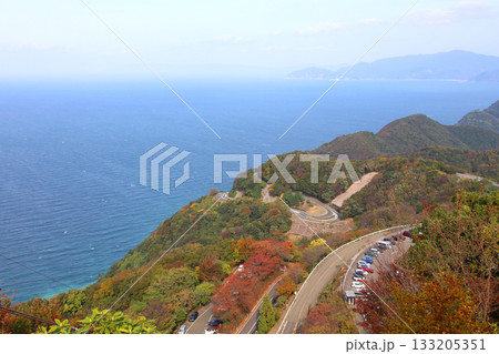 三方テラス　三方五湖レインボーライン　山頂公園　日本海　水月湖　日向湖　菅湖　久々子湖　若狭湾　 133205351