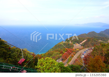 三方テラス　三方五湖レインボーライン　山頂公園　日本海　水月湖　日向湖　菅湖　久々子湖　若狭湾　 133205360