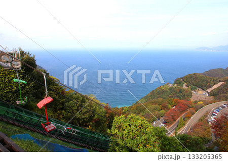 三方テラス　三方五湖レインボーライン　山頂公園　日本海　水月湖　日向湖　菅湖　久々子湖　若狭湾　 133205365