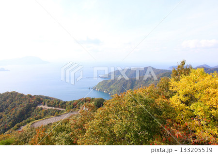 三方テラス　三方五湖レインボーライン　山頂公園　日本海　水月湖　日向湖　菅湖　久々子湖　若狭湾 133205519