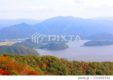三方テラス　三方五湖レインボーライン　山頂公園　日本海　水月湖　日向湖　菅湖　久々子湖　若狭湾 133205532