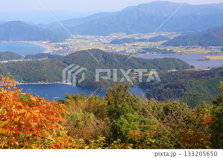 三方テラス　三方五湖レインボーライン　山頂公園　日本海　水月湖　日向湖　菅湖　久々子湖　若狭湾 133205650