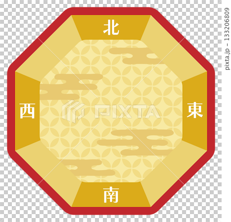 東、西、北、南框架，節分插畫素材 133206809