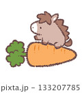 ニンジンに乗るウマ 133207785