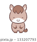 お辞儀をするウマ 133207793