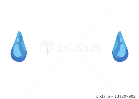 Cartoon tear drops icon. Sorrow cry streams, tear blob. Crying fluid, falling blue water drops. Isolated vector for sorrowful character weeping expression. Wet grief droplets Cartoon tear drops icon. Sorrow cry streams, tear blob. Crying fluid, falling blue water drops. Isolated vector for sorrowful character weeping expression. Wet grief droplets 133207902
