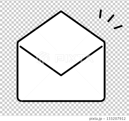 簡單的開啟郵件圖標 簡單的開啟郵件圖標 133207912