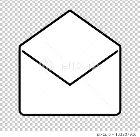 Simple opened email icon Simple opened email icon 133207916