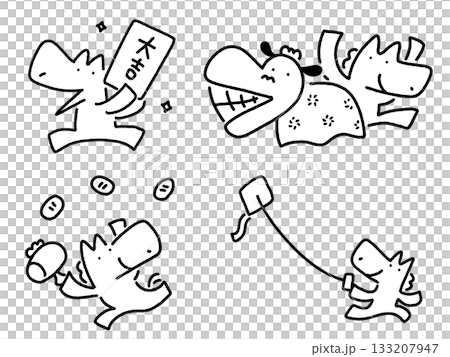 正月を楽しむ馬のセット 獅子舞 凧あげ 大吉 おみくじ 小槌 正月を楽しむ馬のセット 獅子舞 凧あげ 大吉 おみくじ 小槌 133207947