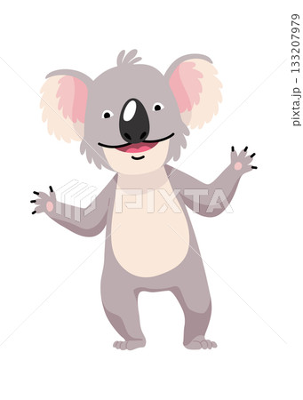 Cute cartoon koala bear isolated on white background Cute cartoon koala bear isolated on white background 133207979