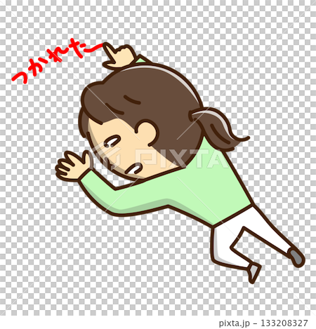 Woman writing a dying message 133208327