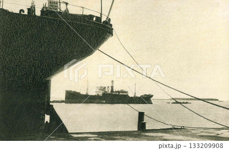 古写真　1932年　東京港の芝浦埠頭（芝浦桟橋） 133209908