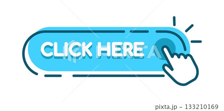 Clicked button with pressing finger iconのイラスト素材 [133210169] - PIXTA