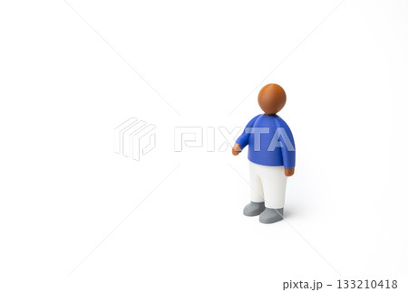 A human figure and space for text. Presentation and proposal. Marketing messages, business communication, informational layouts. Corporate slides and public announcements. 133210418