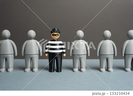 Find the culprit among all suspects. Analytical monitoring systems and AI-powered analysis. Digital investigation, data analytics, and crime detection. Cybersecurity artificial intelligence 133210434