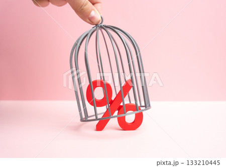 Interest is put in a cage. Freeze interest growth. Credit policy restriction. Finance, economics, and monetary policy. Interest rate control or market slowdown. Discover new opportunities to save. Interest is put in a cage. Freeze interest growth. Credit policy restriction. Finance, economics, and monetary policy. Interest rate control or market slowdown. Discover new opportunities to save. 133210445