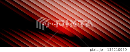 Black and red abstract modern wide ribbed banner 133210950
