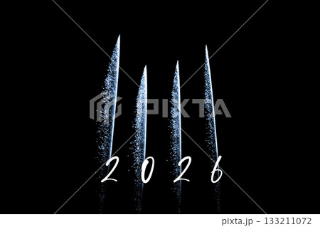 Happy new year 2026 blue fireworks rockets new years eve. Luxury firework event sky show turn of the year celebration. Holidays season party time. Premium entertainment nightlife background. Happy new year 2026 blue fireworks rockets new years eve. Luxury firework event sky show turn of the year celebration. Holidays season party time. Premium entertainment nightlife background. 133211072