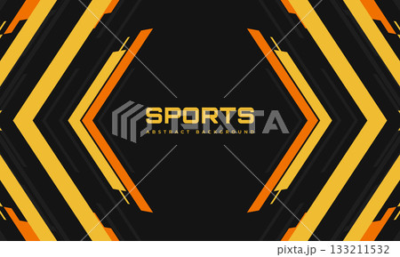 Yellow and orange arrows and angles on abstract modern futuristic sports background Yellow and orange arrows and angles on abstract modern futuristic sports background 133211532