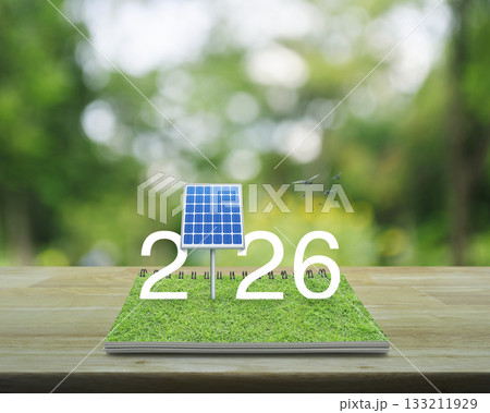 Happy new year 2026 ecological cover concept 133211929
