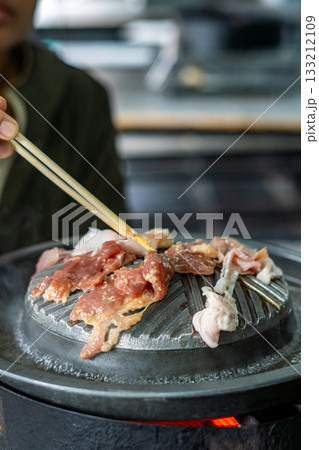 Thai Barbecue Grill with Pork and Seafood 133212109