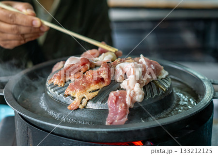Thai Barbecue Grill with Pork and Seafood 133212125