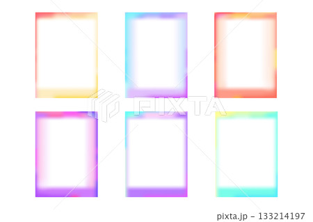 Blur aurora fluid border, frame. Y2k vibrant soft liquid effect. Neon flow, color gradation. Blend mesh with soft neon light holographic 133214197